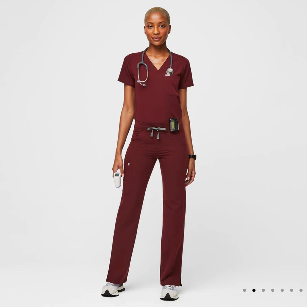 Figs Burgundy *Like New* Livingston And Kade Cargo Scrubs
